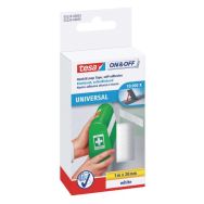 Adhésif ON&OFF - Bande auto-agrippante - Long: 1 m Blanc