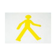 Adhésif PVC de marquage au sol - 5 bonhommes 735 x 478 mm - Gergosign