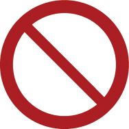 Adhésif de marquage au sol P001 - Interdiction générale - Ergomat