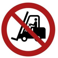 Adhésif de marquage au sol P006 - Interdit aux chariots - Ergomat