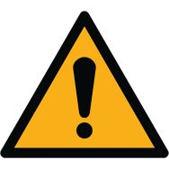 Adhésif de marquage au sol danger W001 - Danger général - Ergomat