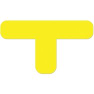 Adhésif de marquage au sol en T arrondi LeanStripe - Jaune - Ergomat