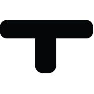 Adhésif de marquage au sol en T arrondi LeanStripe - Noir - Ergomat