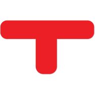 Adhésif de marquage au sol en T arrondi LeanStripe - Rouge - Ergomat