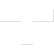 Adhésif de marquage au sol en T carré LeanStripe - Blanc - Ergomat