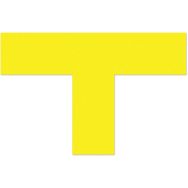 Adhésif de marquage au sol en T carré LeanStripe - Jaune - Ergomat