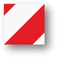 Adhésif marquage au sol tiret carré LeanStripe - Rouge/Blanc - Ergomat