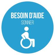 Adhésif pour carillon d'appel bleu
