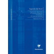 Agenda de bord 4 colonnes (24 cases/semaine) rembordé rigide 21x29,7cm 144p