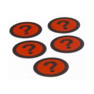 Aimant rouge - Icône de point d'interrogation - Jeu de 5 - Smit Visual