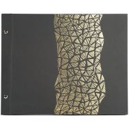 Album à vis de 40 pages noir 37x29cm de couleur noir et or