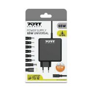 Alimentation secteur universelle PC avec 8 embouts 65W - Port Designs