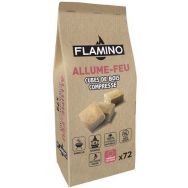 Allume feu cube de bois compressé sans odeur - Paquet de 72