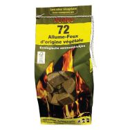 Allume feux ecologiques individuels bois compresse 72