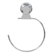 Anneau porte serviette à ventouse métal chromé