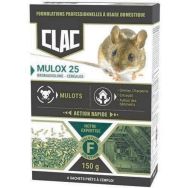 Appât céréales mulot et campagnols action rapide Mulox 25g - 6 pièces