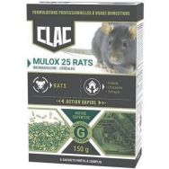 Appât céréales rats action rapide Mulox 25g - 6 pièces