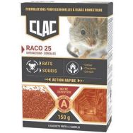 Appât céréales rats et souris action rapide Raco 25g - 6 pièces