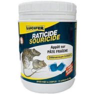 Appât pâte fraiche rats souris - Difénacoum 0,0025% - 10g - Lucifer - 15 pièces