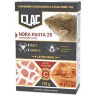 Appât pâte rats et souris action rapide Nora pasta 25g - 15 pièces