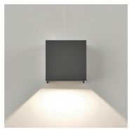 Applique 2 lumières carrée en aluminium anthracite