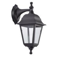 Applique Florence en polycarbonate noir ip44 bas