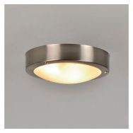Applique/Plafonnier 2 lumières forme ronde en acier alu brossé