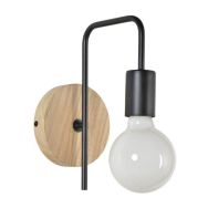 Applique bois BERKLEY H24,50 cm naturel/noir mat Corep