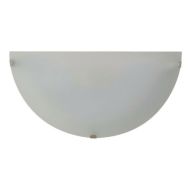 Applique demi-lune en verre verre dépoli Serena blanc