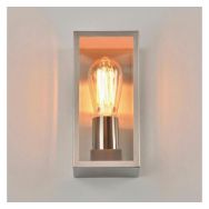 Applique rectangle en acier diffuseur en verre transparent alu