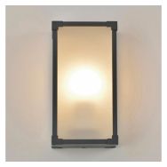 Applique rectangulaire en aluminium diffuseur en verre opale anthracite