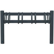Appui vélos Cyclo Ténor tête bombée 2x4 arceaux - anthracite 7016-Rossignol Pro