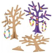 Arbre à bijoux sur socle en médium bois hauteur 190 mm