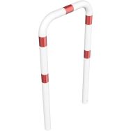 Arceau pare-choc sans barre transversale à bétonner-Blanc/Rouge-Schake