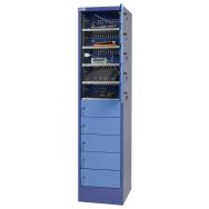 Armoire 10 casiers électriques largeur 415 mm - Bleu foncé/bleu clair