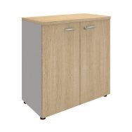 Armoire 2 portes battantes - Adjust - Chêne/Alu - Hauteur 89 cm