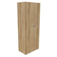 Armoire 2 portes battantes 80x201 cm chêne vieilli
