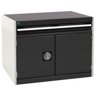Armoire Cubio SL combinée gris clair / gris anthracite