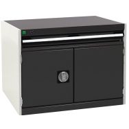 Armoire Cubio SL combinée gris clair / gris anthracite