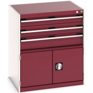 Armoire Cubio SL combinée gris clair / rouge _ 40020033.24V