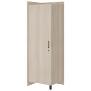 Armoire EDY angle à gauche 1P poignée+serrure 1/2 penderie 1/2lingère