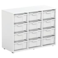 Armoire Grace 3 colonnes et 12 cases avec grands plateaux-Mirplay School