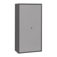 Armoire Ménage L900 corps Anthracite portes Gris 7035