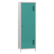 Armoire Rangement L600 corps Gris clair portes Vert amande 6027