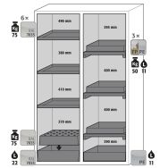 Armoire S-CLASSIC90 - 1196mm - Asecos