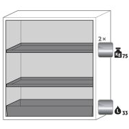 Armoire S-CLASSIC90 Maintien porte - Bac rétention - 1196mm - Asecos