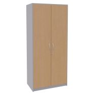Armoire Sirius 120x180 cm portes battantes hêtre/alu