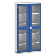 Armoire Verso Portes Transparentes Avec 4 Tablettes 1050x350x2000_Bott