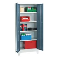 Armoire à compartimentage Gris/Bleu - 4 tablettes LxPxH:800x530x1950
