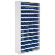 Armoire à compartiments - Profondeur 20 cm, Structure coloris : Gris clair